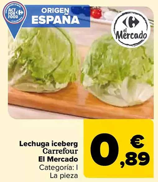 Lechuga iceberg Carrefour El Mercado