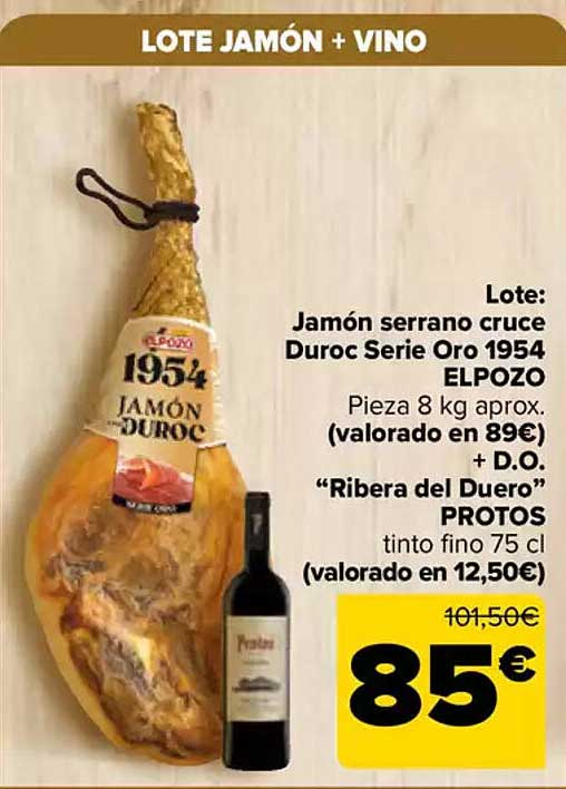 Lote Jamón + Vino