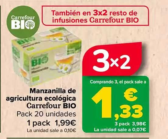 Manzanilla de agricultura ecológica Carrefour BIO