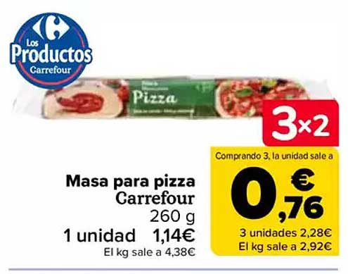 Masa para pizza Carrefour