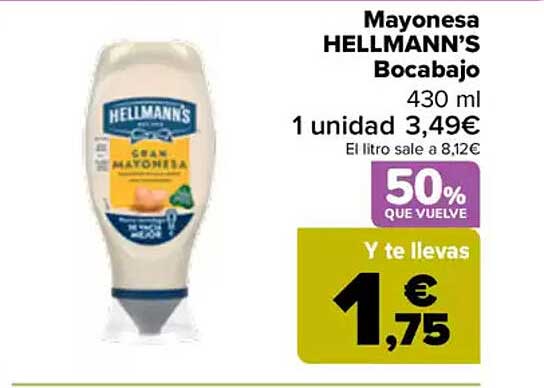 Mayonesa HELLMANN’S Bocabajo