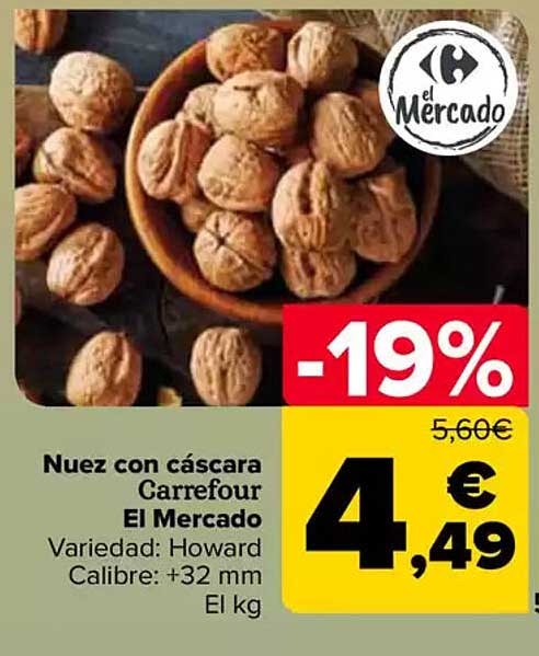 Nuez con cáscara Carrefour El Mercado