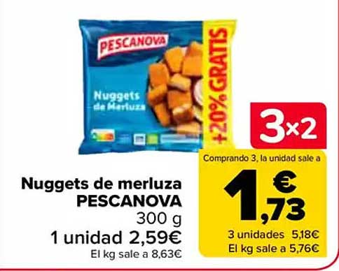 Nuggets de merluza PESCANOVA