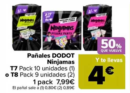 Pañales DODOT Ninjamas