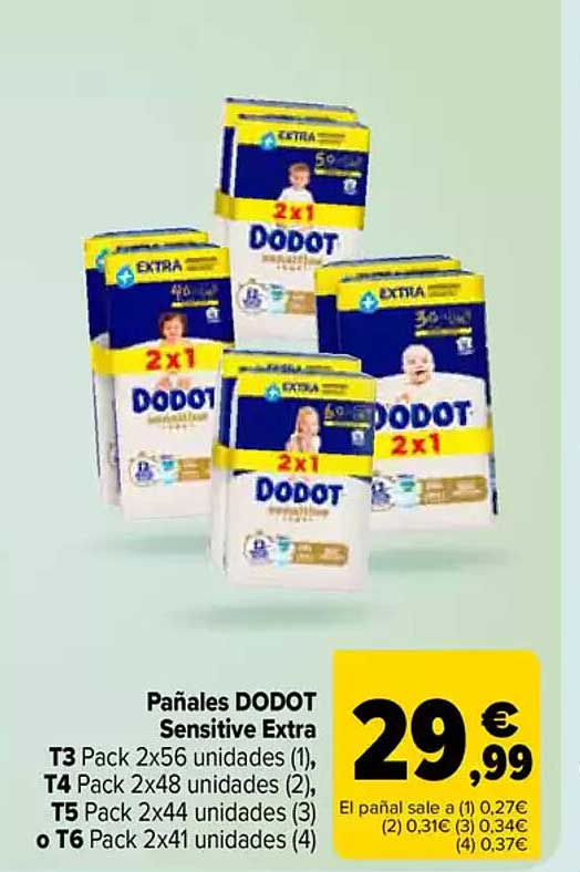 Pañales DODOT Sensitive Extra