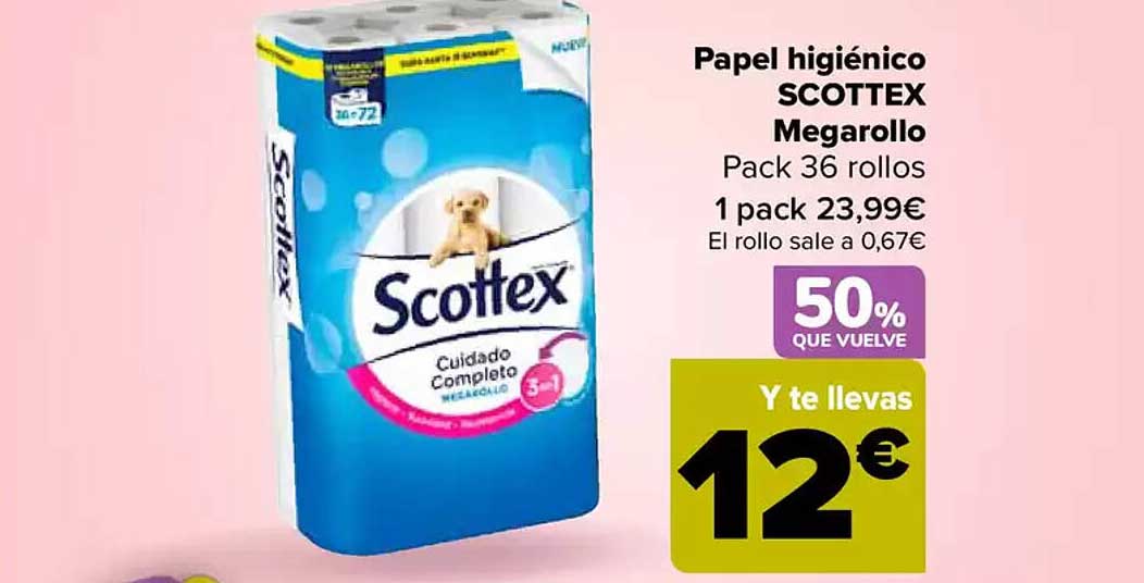 Papel higiénico SCOTTEX Megarollo