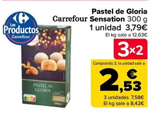 Pastel de Gloria Carrefour Sensation