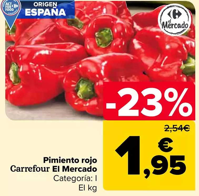 Pimiento rojo Carrefour El Mercado