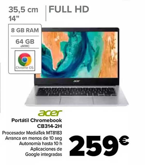 Portátil Chromebook CB314-2H