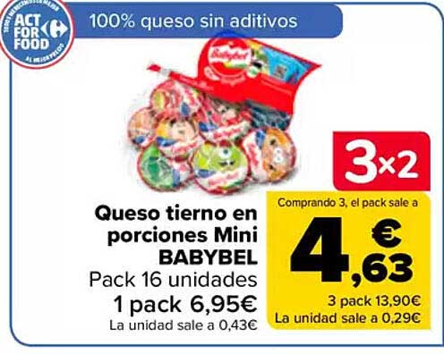 Queso tierno en porciones Mini BABYBEL