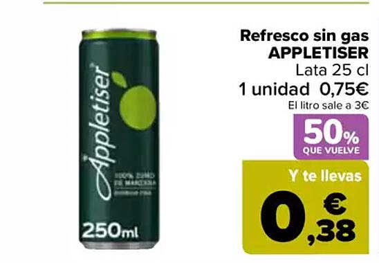 Refresco sin gas APPLETISER