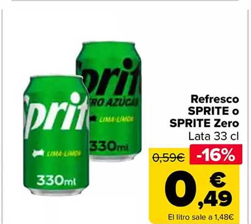 Refresco SPRITE o SPRITE Zero