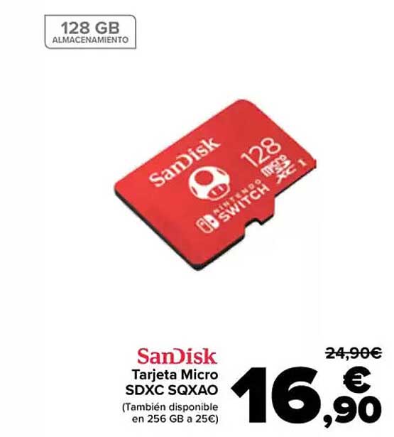 SanDisk Tarjeta Micro SDXC SQXAO