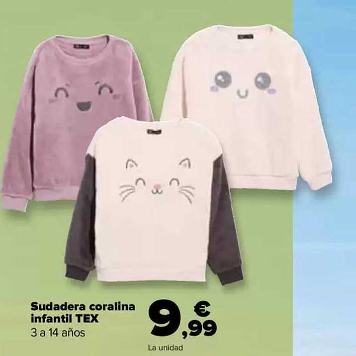 Sudadera coralina infantil TEX