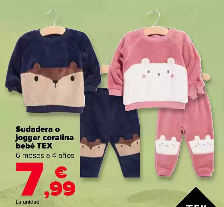 Sudadera o jogger coralina bebé TEX