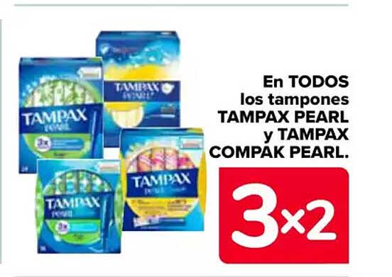 TAMPAX PEARL y TAMPAX COMPAK PEARL.