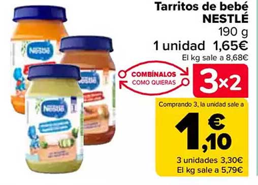 Tarritos de bebé NESTLÉ