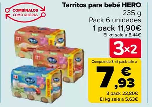 Tarritos para bebé HERO