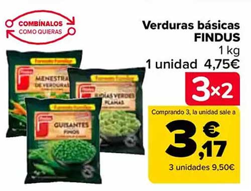 Verduras básicas FINDUS