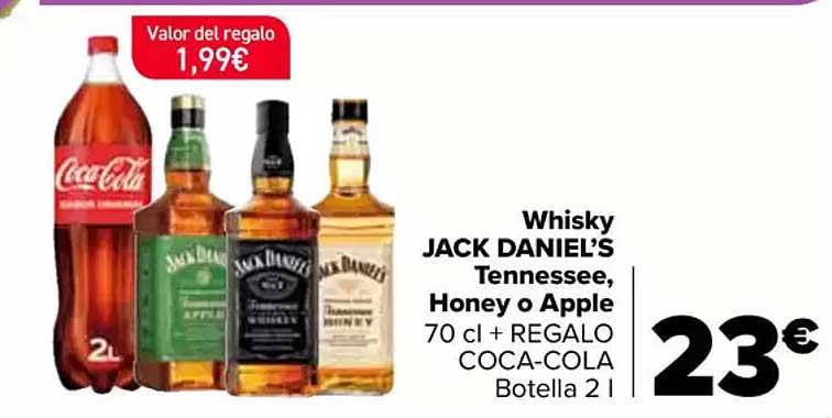 Whisky JACK DANIEL’S Tennessee, Honey o Apple