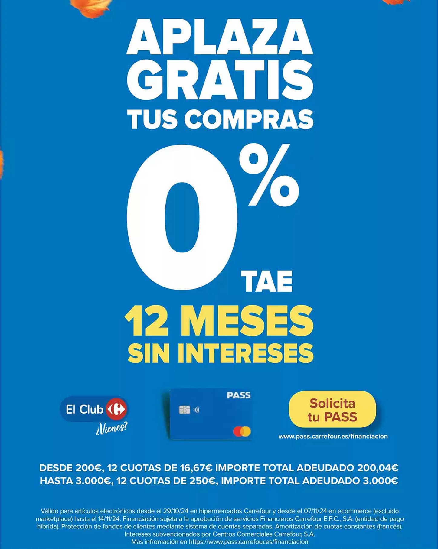 APLaza gratis tus compras 0% TAE 12 meses sin intereses