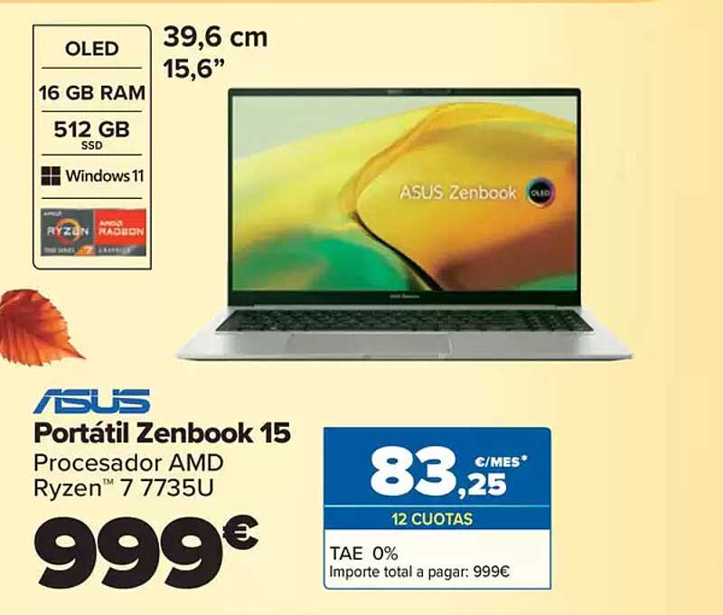 ASUS Portátil Zenbook 15