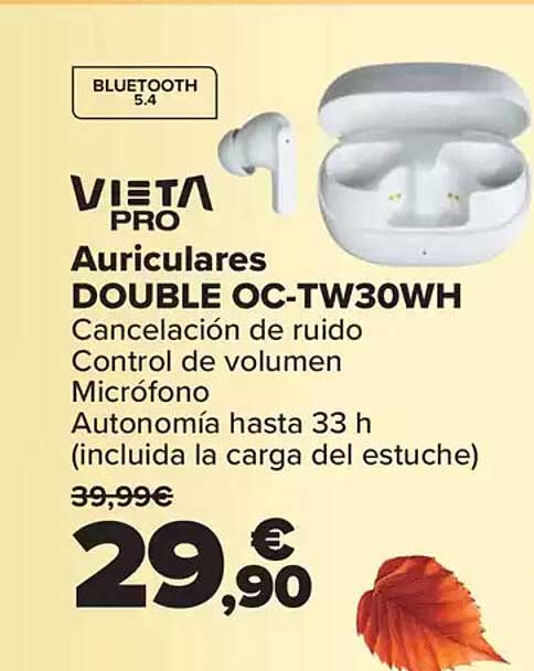 Auriculares DOUBLE OC-TW30WH