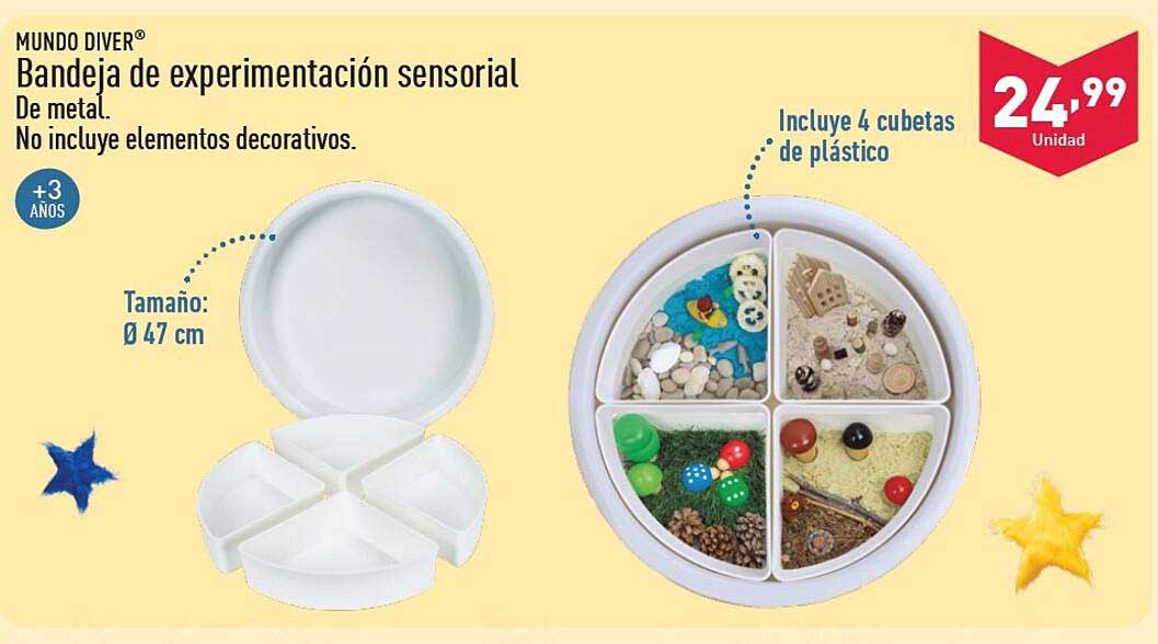 Bandeja de experimentación sensorial