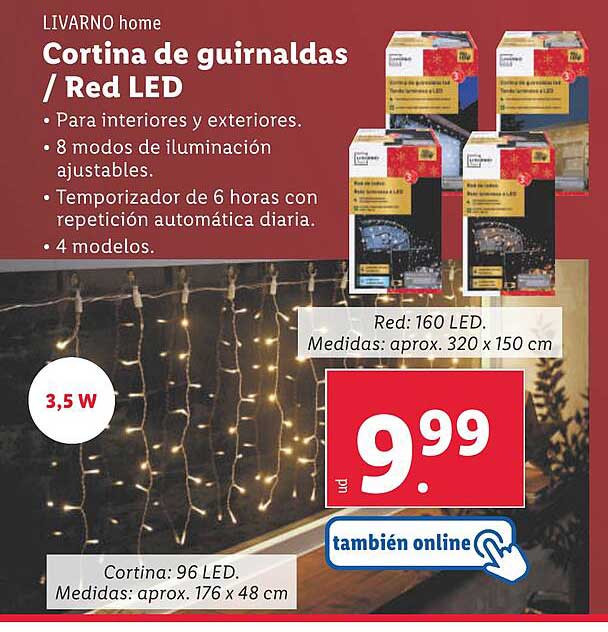 Cortina de guirnaldas / Red LED