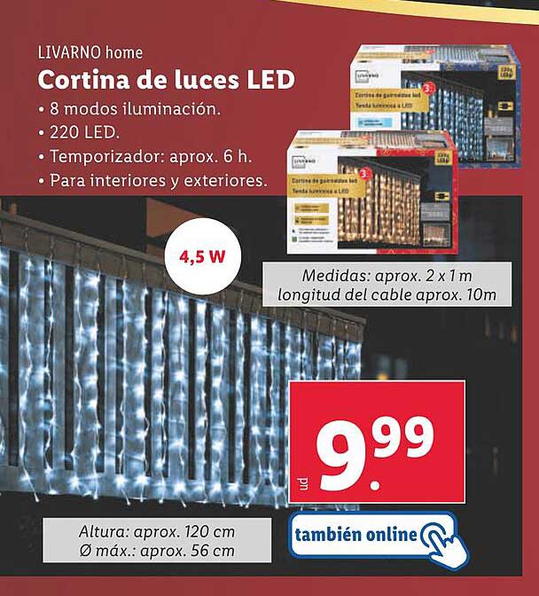 Cortina de luces LED