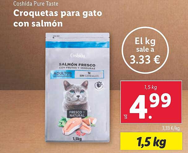 Croquetas para gato con salmón