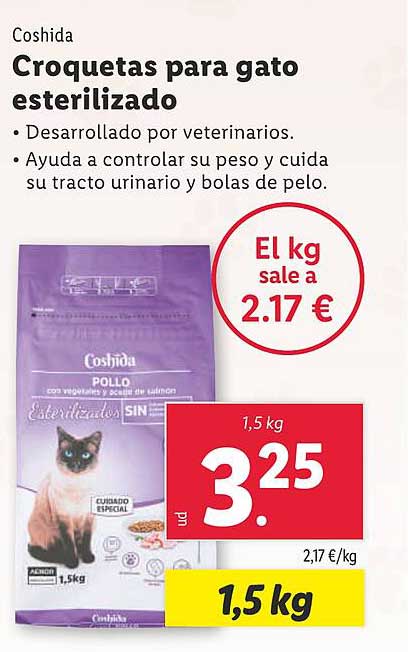 Croquetas para gato esterilizado