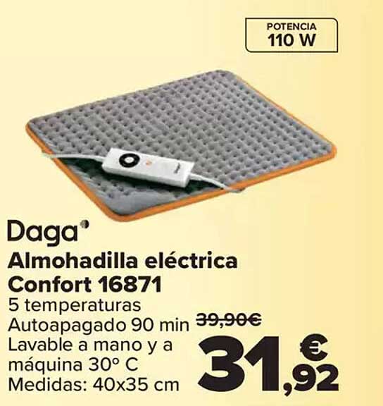 Daga® Almohadilla eléctrica Confort 16871