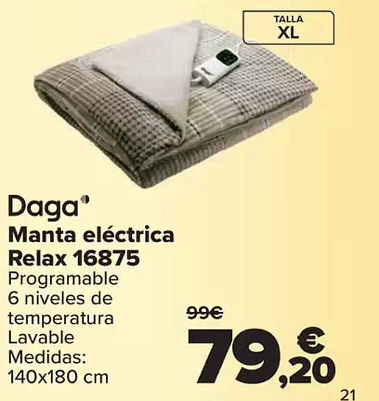 Daga® Manta eléctrica Relax 16875