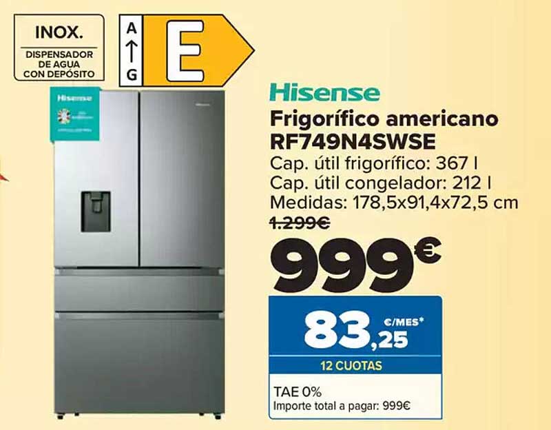 Frigorífico americano RF749N4SWSE