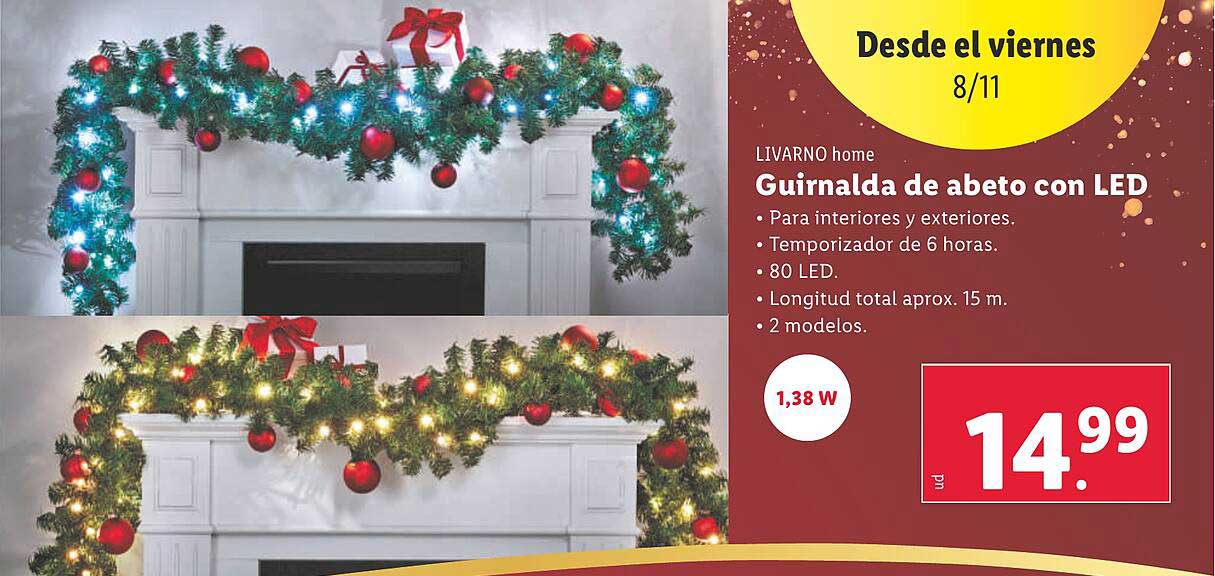 Guirnalda de abeto con LED