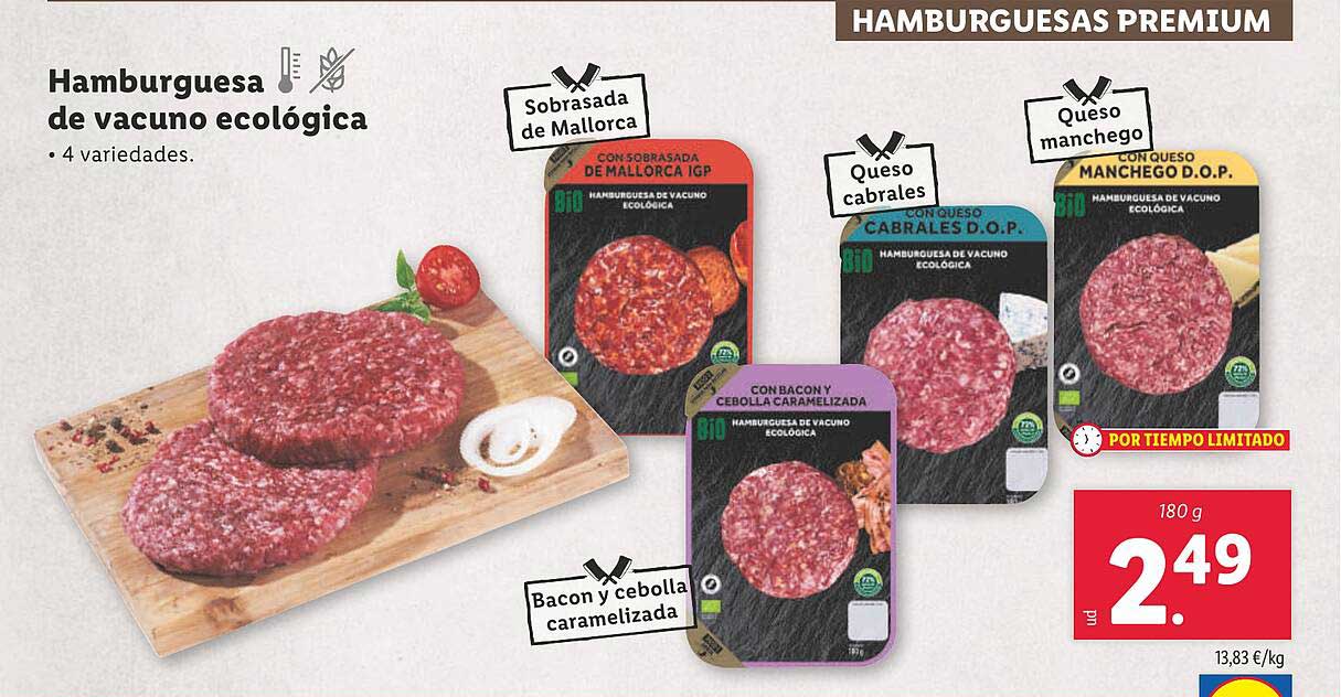 Hamburguesa de vacuno ecológica