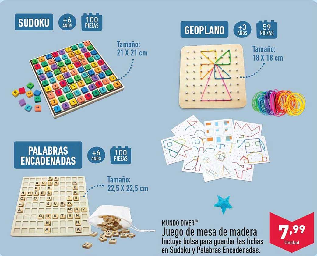 Juego de mesa de madera