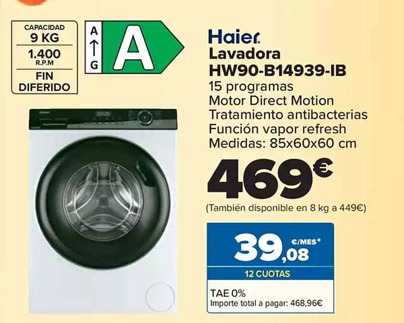 Lavadora Haier HW90-B14939-IB