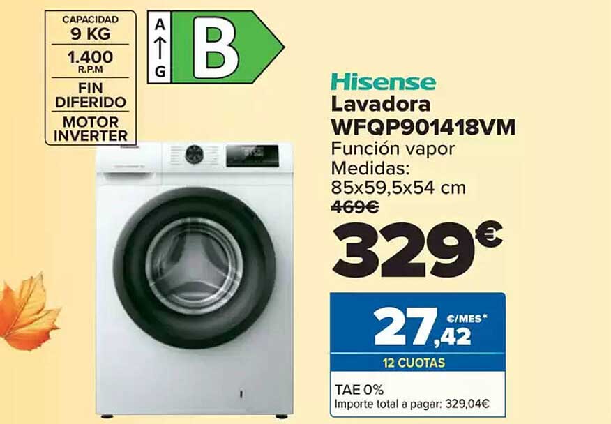 Lavadora Hisense WFQP901418VM