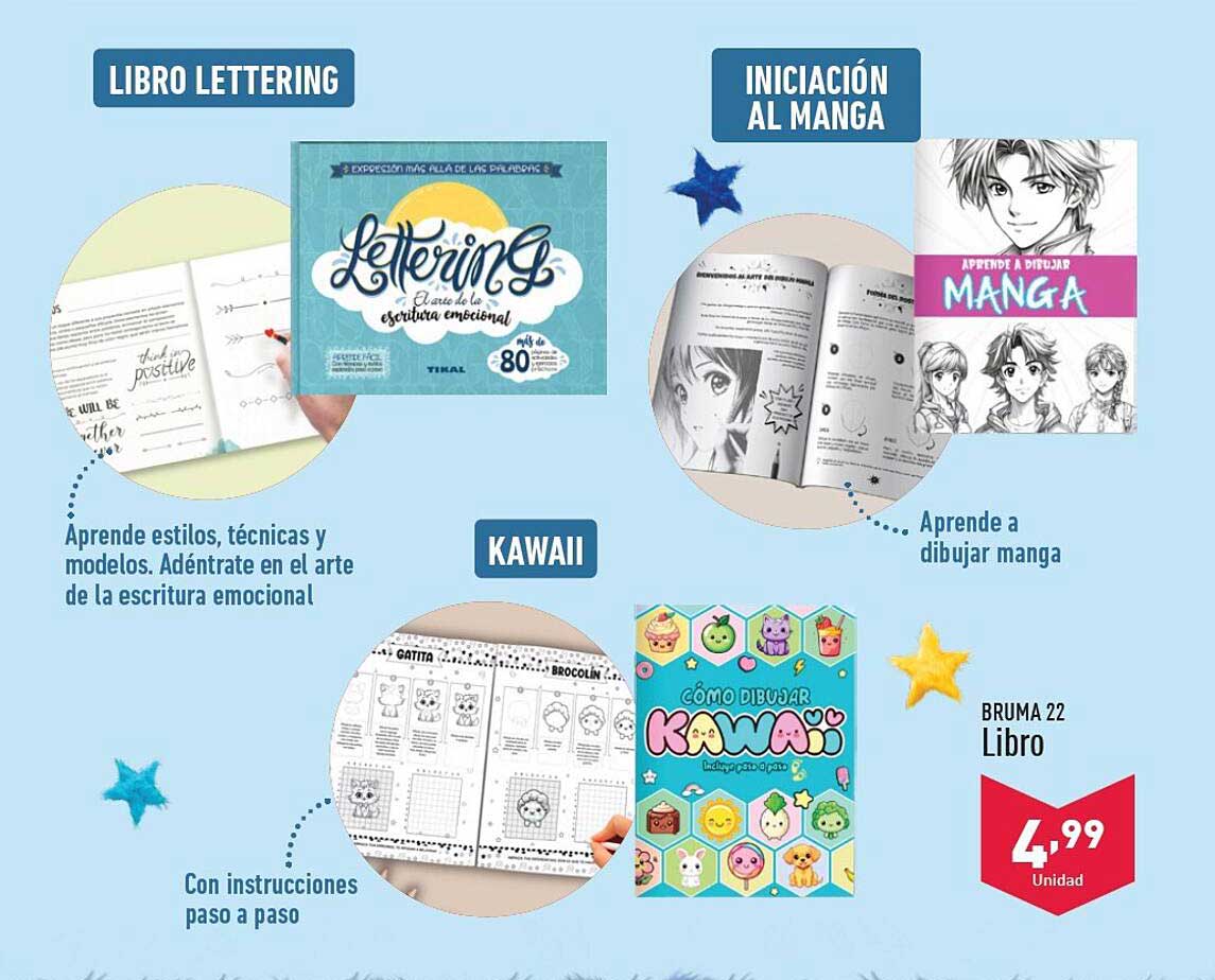 LIBRO LETTERING  
INICIACIÓN AL MANGA  
Cómo dibujar Kawaii  