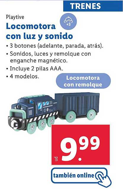 Locomotora con luz y sonido