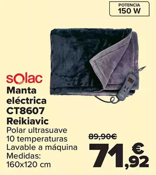 Manta eléctrica CT8607 Reikiavic