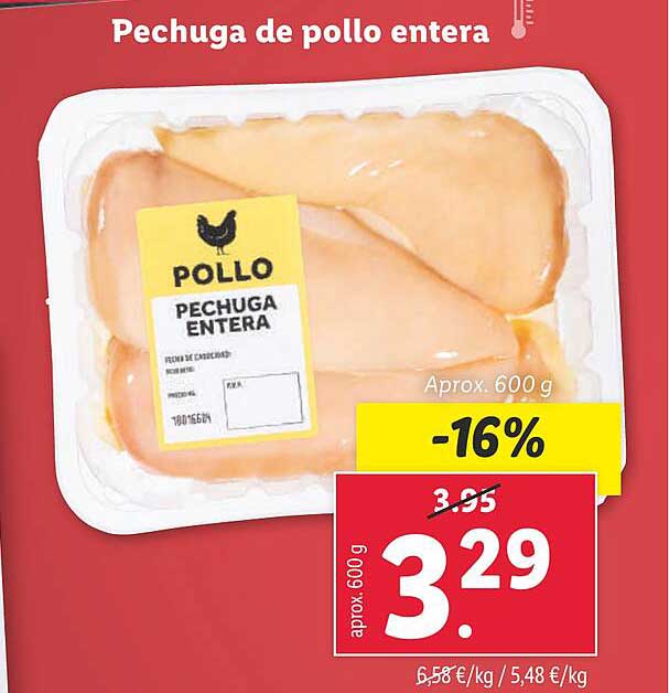 Pechuga de pollo entera