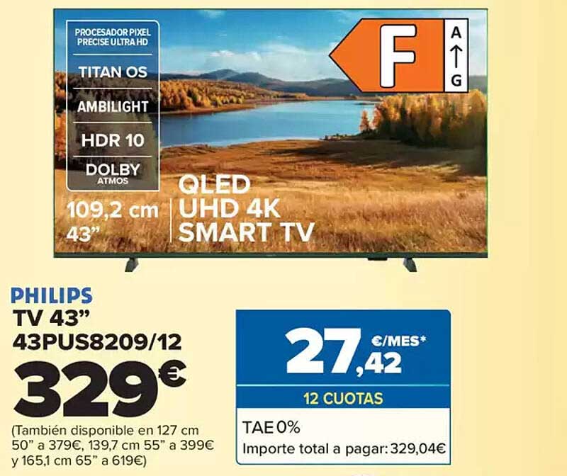 PHILIPS TV 43” 43PUS8209/12