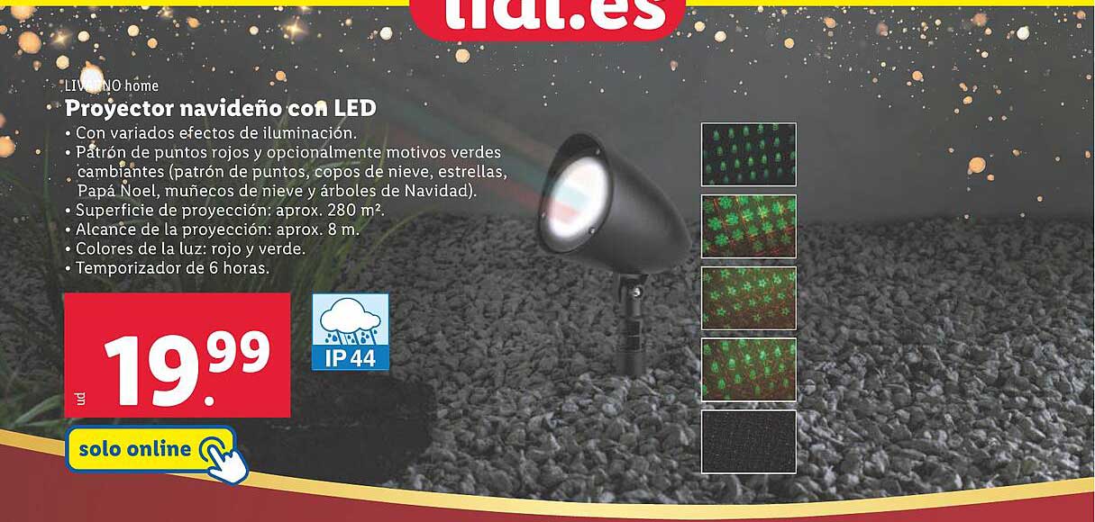 Proyector navideño con LED