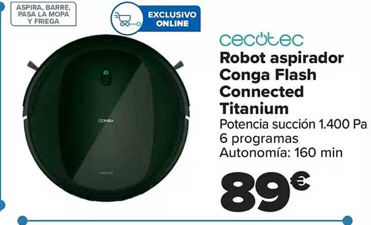 Robot aspirador Conga Flash Connected Titanium