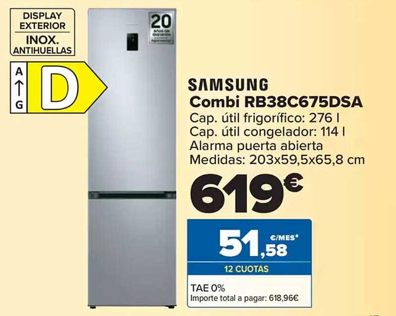 SAMSUMG Combi RB38C675DSA