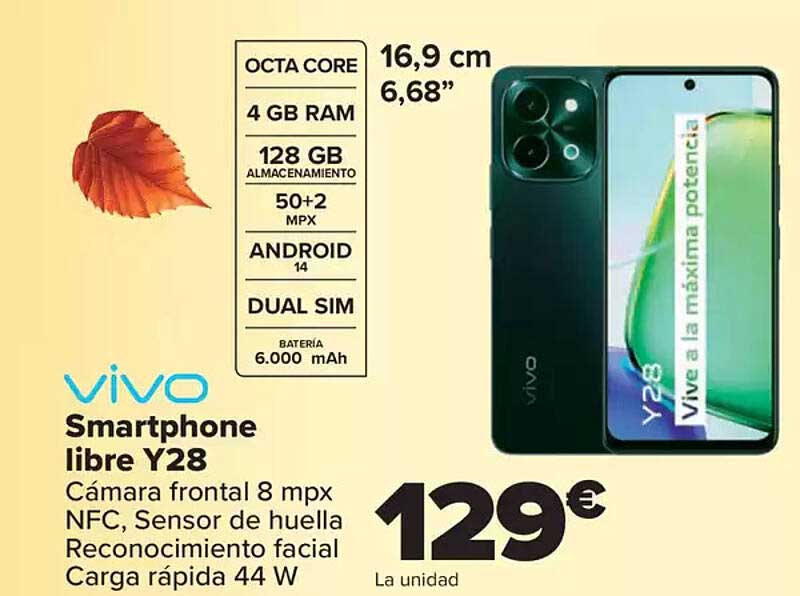 Smartphone libre Y28