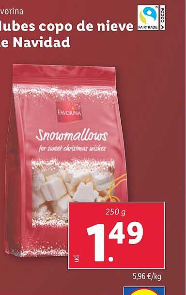 Snowmallows copo de nieve de Navidad